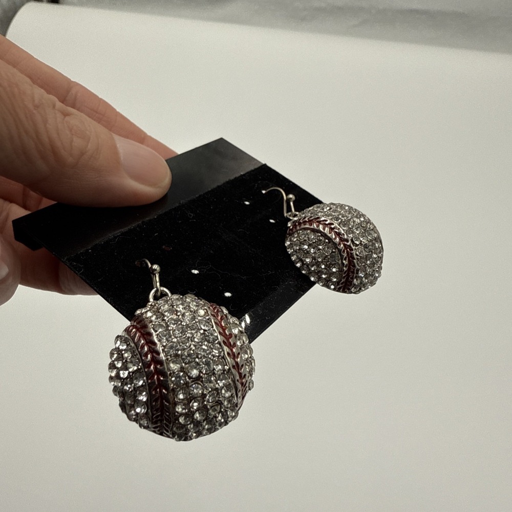 baseball bling earrings - Picture 4 of 4